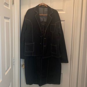 Women black 2pc denim skirt set. Good condition. Size XXL.